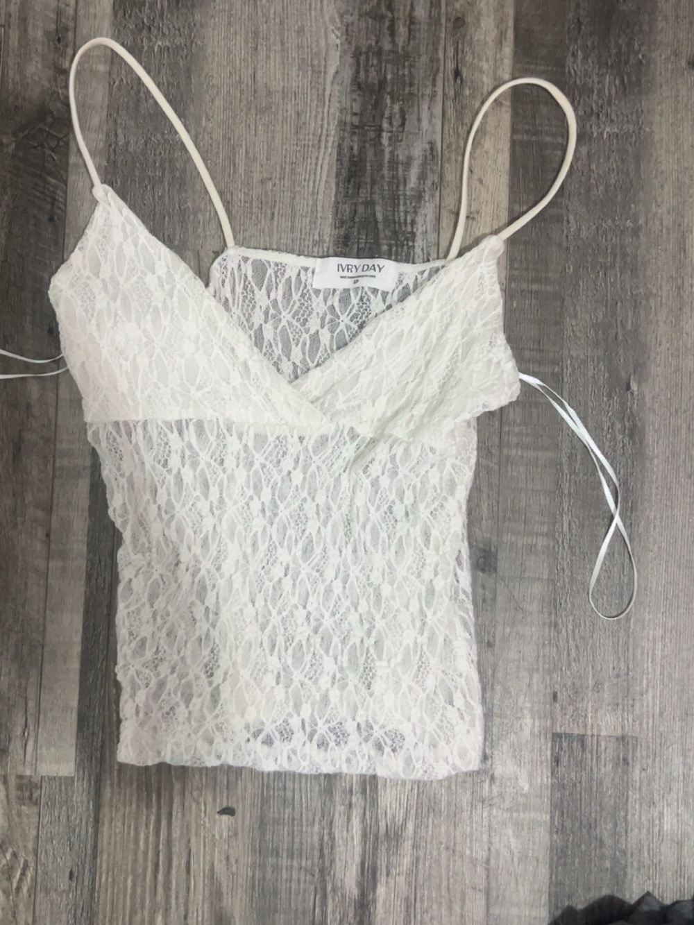 Harlow Ivory Lace Crop Cami